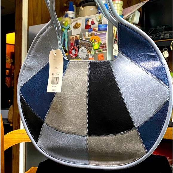 Wonderly Handbags - COPY - NWT Wonderly Circle Patchwork tote 14 1/2" across X 10" Tall X 3 1/2" Wi…